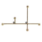 Antik messing knagerække